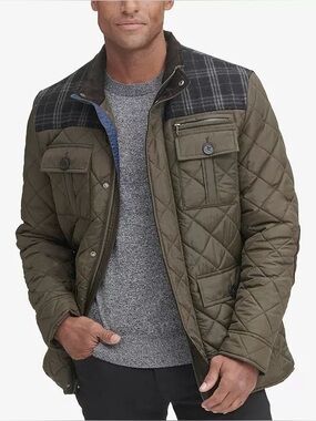 NWT, Cole Haan Signature Mixed Media Quilted Jacket size XL